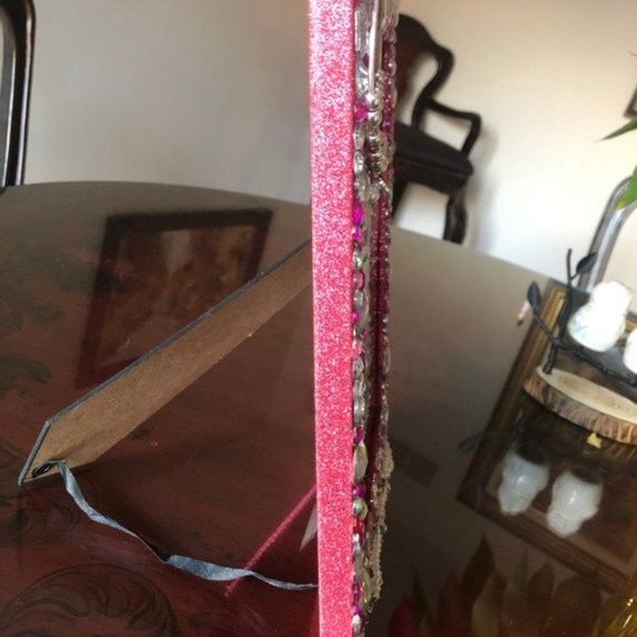 Hot Pink Glitter and Gem Frame - Picture 6 of 8